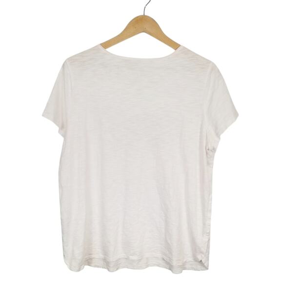 Zenergy by Chico's Tassel Embroidered Embellished T-Shirt White Size XL - Picture 2 of 9